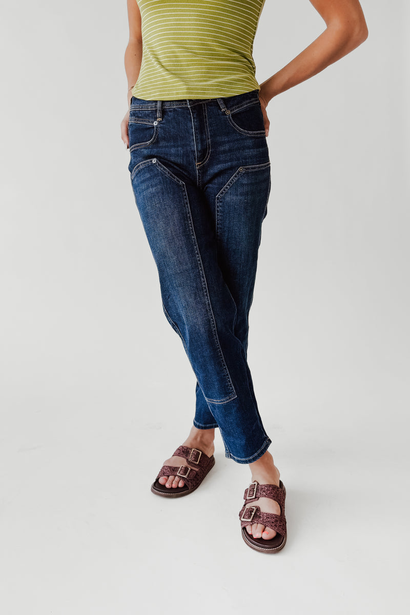 The Lorin Straight Barrel Jean in Navy