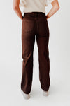 The Trisha High Rise Wide Leg Jean in Vintage Brown