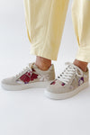The Tammi Floral Applique Sneaker in Grey