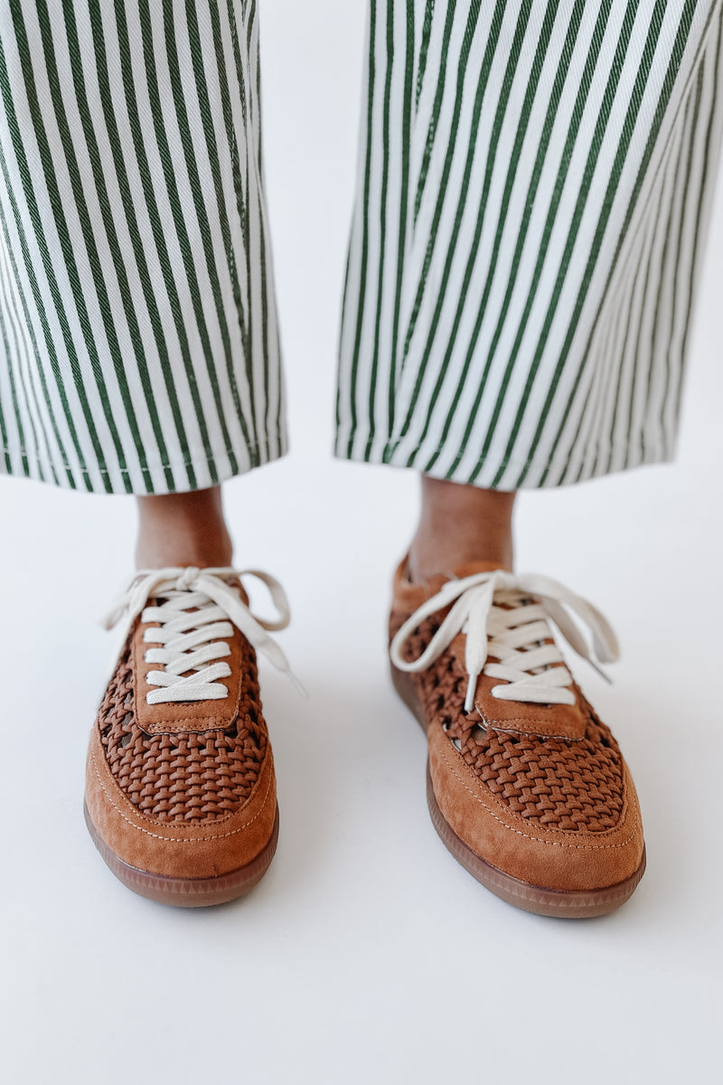 The Sandy Crochet Sneaker in Brown