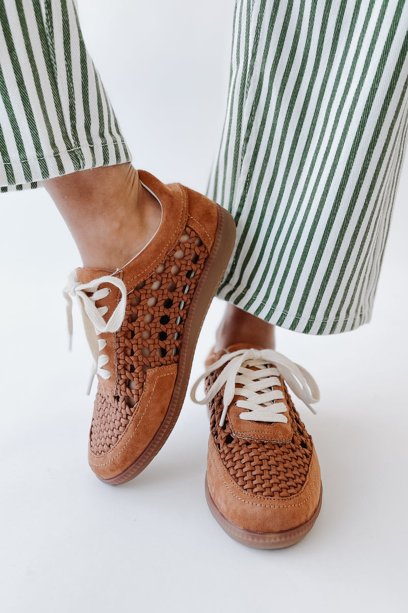 The Sandy Crochet Sneaker in Brown