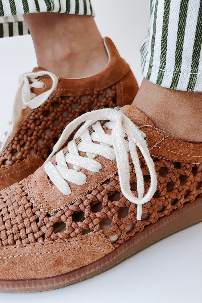The Sandy Crochet Sneaker in Brown