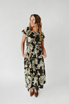The Sinclair Floral Midi Dress in Black Multi
