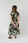 The Sinclair Floral Midi Dress in Black Multi