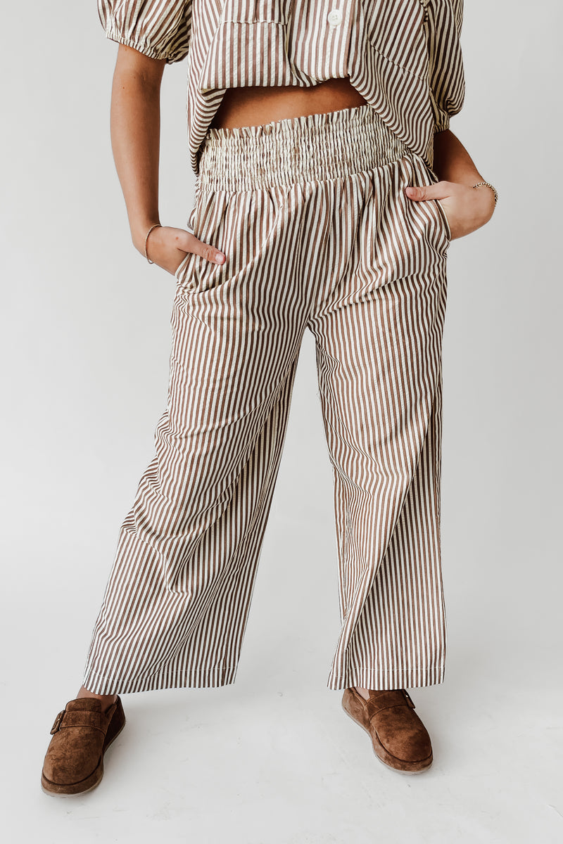 The Burke Striped Set in Brown