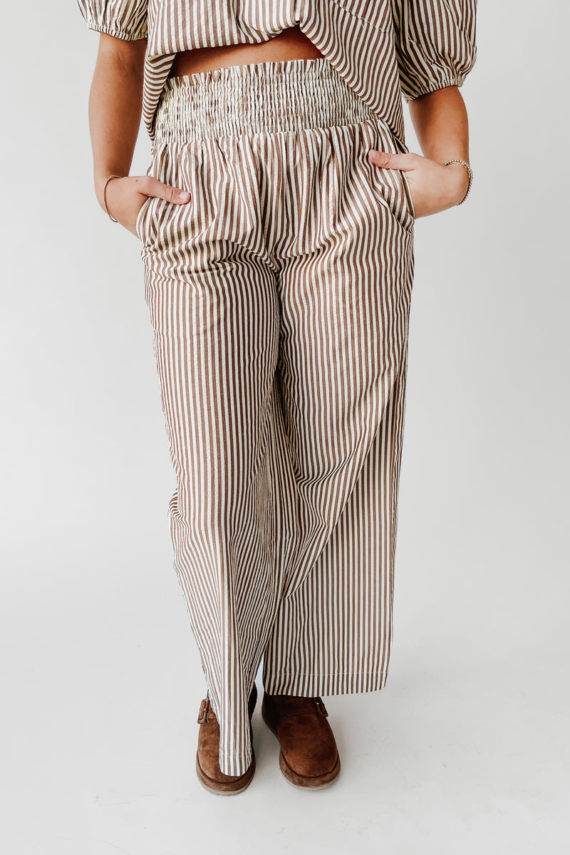 The Burke Striped Set in Brown