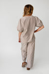 The Burke Striped Set in Brown