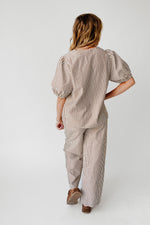 The Burke Striped Set in Brown