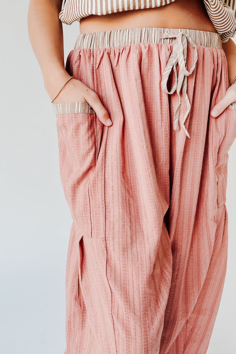 The Clarkston Textured Crop Pant in Rust