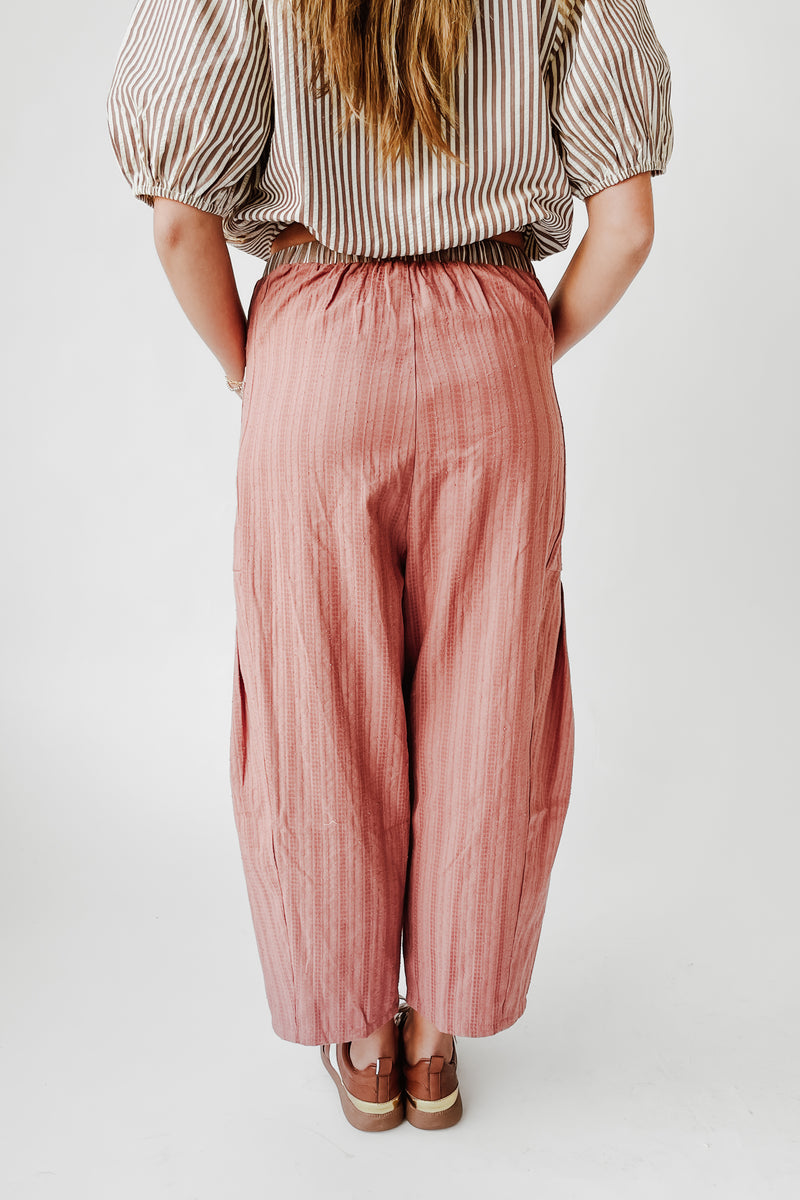 The Clarkston Textured Crop Pant in Rust