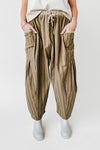 The Clarkston Textured Crop Pant in Olive