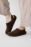 Matisse: Otto Suede Slingback Clog in Choco