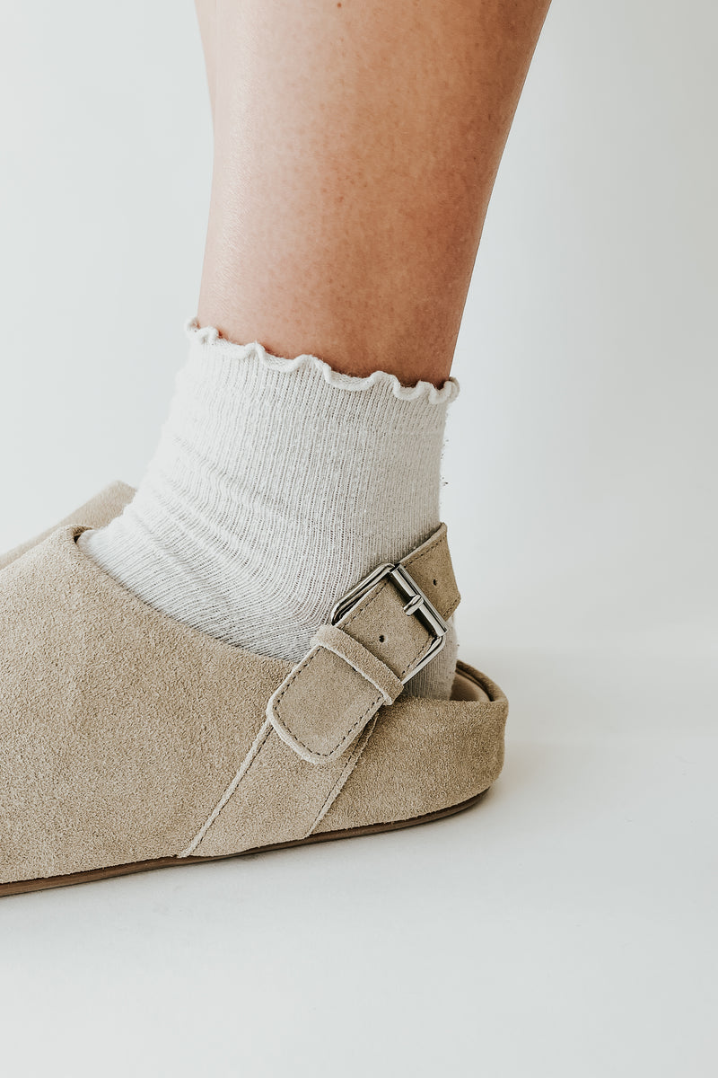 Matisse: Otto Suede Slingback Clog in Taupe
