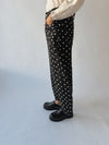 The Clausen Polka Dot Pant in Black Combo