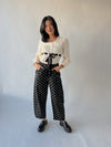The Clausen Polka Dot Pant in Black Combo
