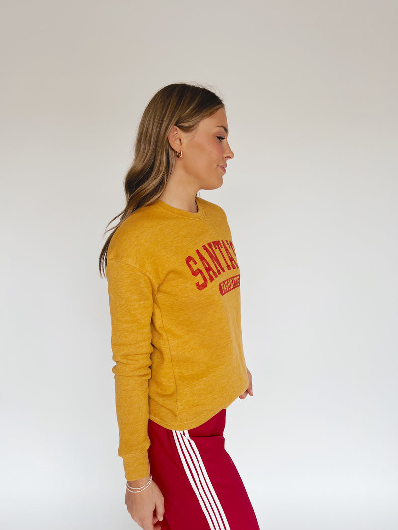 The Santa's Favorite Crewneck in Mustard