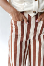 The Neely Pocket Detail Pant in Brick Stripe