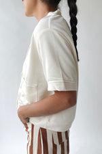 The Quinton Button-Up Blouse in Cream