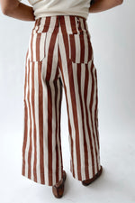 The Neely Pocket Detail Pant in Brick Stripe