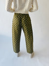 The Clausen Polka Dot Pant in Olive Combo