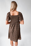 The Narrine Lace Contrast Floral Dress in Dark Olive