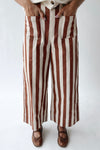 The Neely Pocket Detail Pant in Brick Stripe