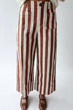 The Neely Pocket Detail Pant in Brick Stripe