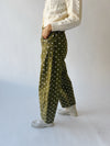 The Clausen Polka Dot Pant in Olive Combo