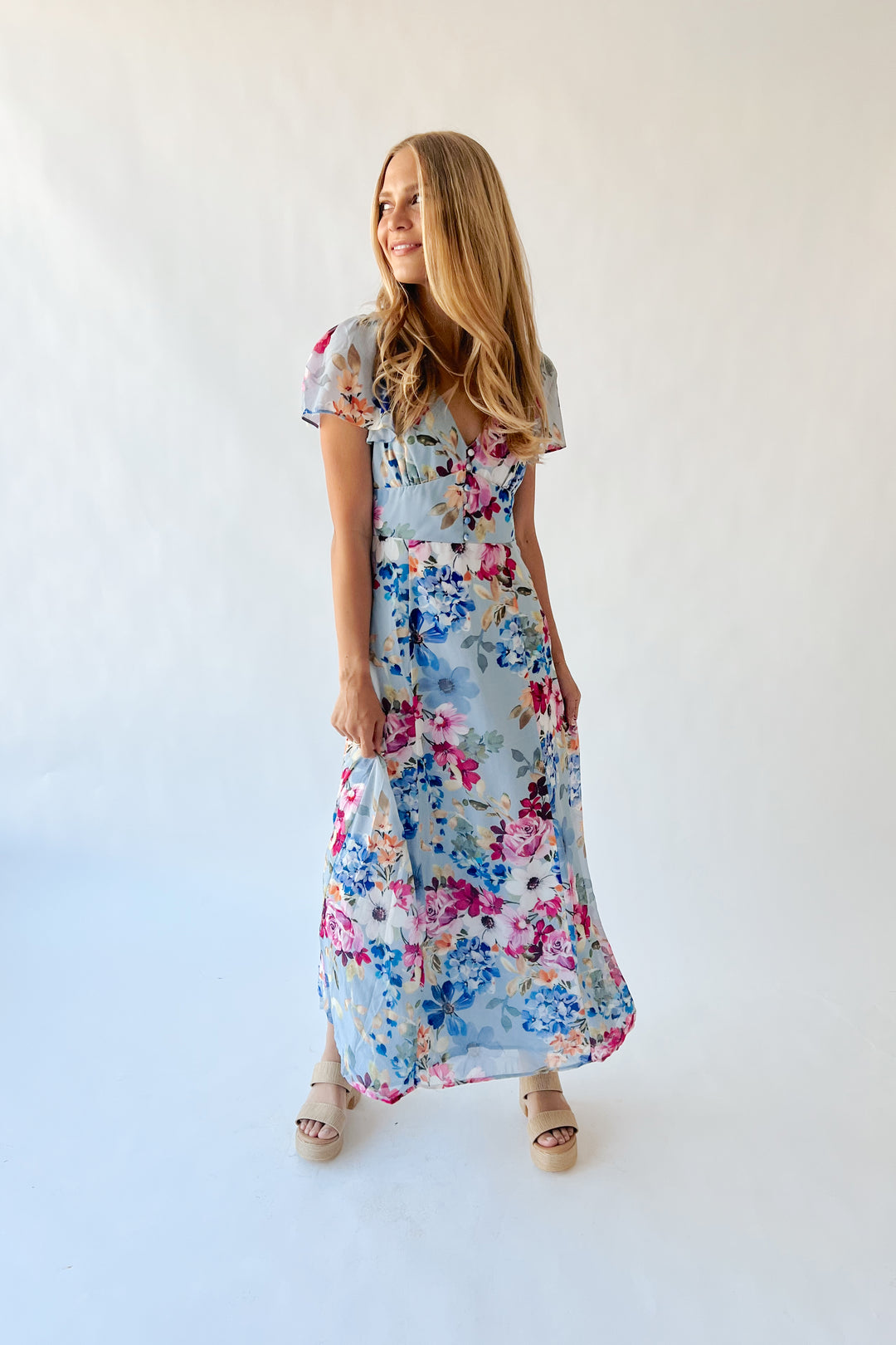 fall dress with slit Ella Bella Maternity Clothing | Stevie Nursing Nightie main image 0