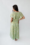 The Helly Smocked Button-Down Maxi Dress in Fern