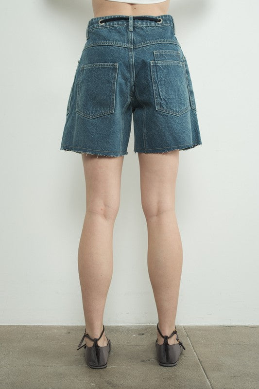 The Templin Barrel Denim Short in Medium Wash (PRE-ORDER: SHIPS IN 1-2 WEEKS)