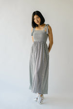 The Alisa Tie Detail Tank Dress in Black