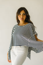 Free People: Striped Angel Tee in Navy Combo