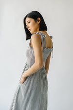 The Alisa Tie Detail Tank Dress in Black