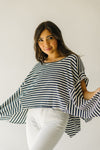 Free People: Striped Angel Tee in Navy Combo