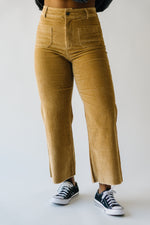 The Caraway Corduroy Cropped Pant in Sand