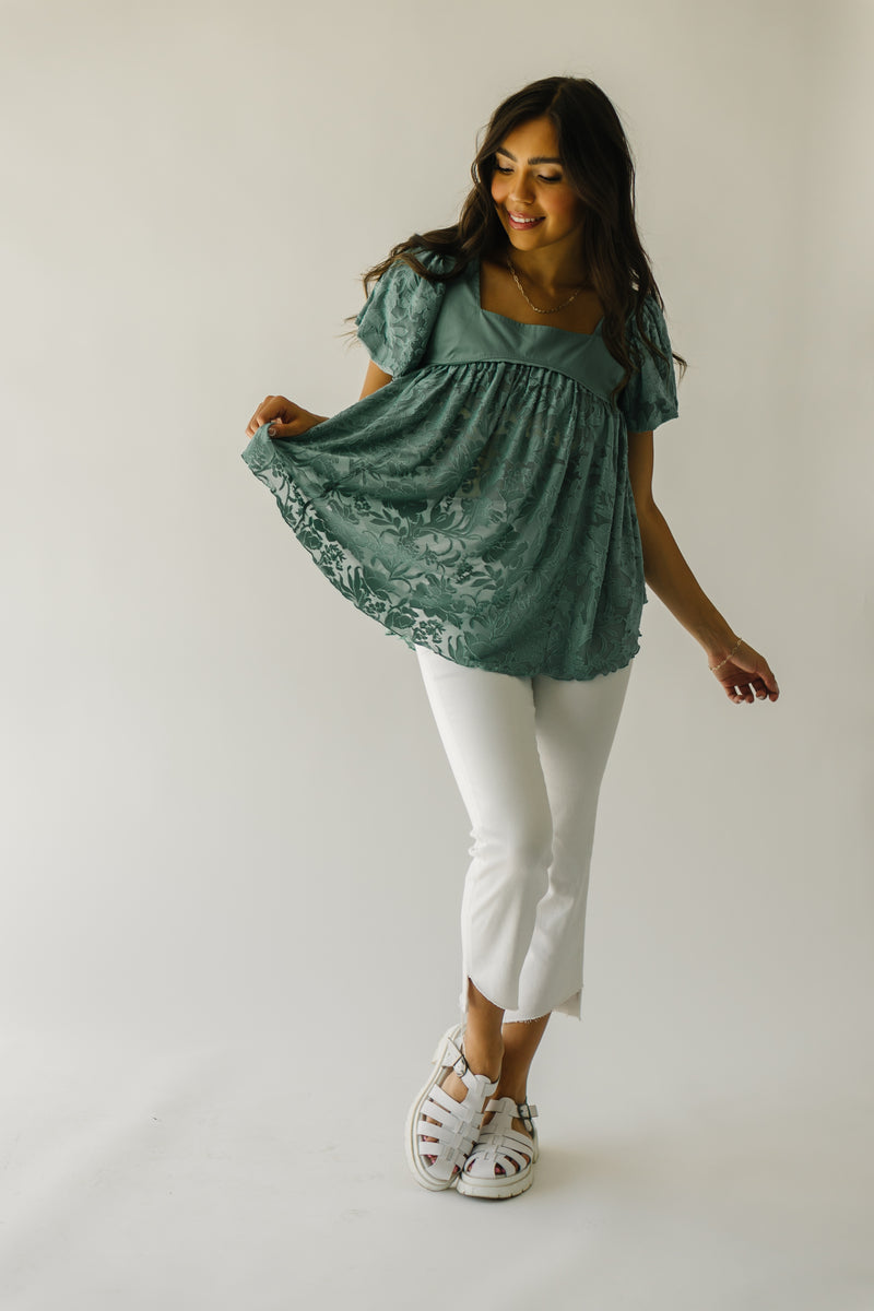Free People: Sunrise to Sunset Top in Malachite