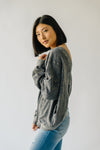 The Griffith Reversible Pullover in Charcoal