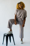 The Kibler Oversized Slouchy Tee in Light Mocha