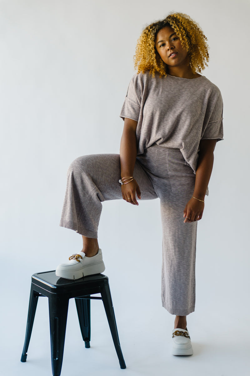 The Kibler Oversized Slouchy Tee in Light Mocha