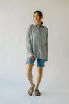 The Avilla Button-Down Shirt in Olive Stripe