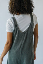 The Claire Ribbed Romper in Olive