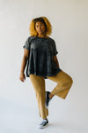 The Maison Babydoll Tunic in Washed Black