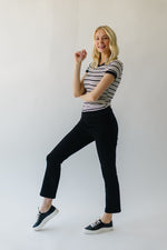 The Segundo Striped Tee in Black + Ivory