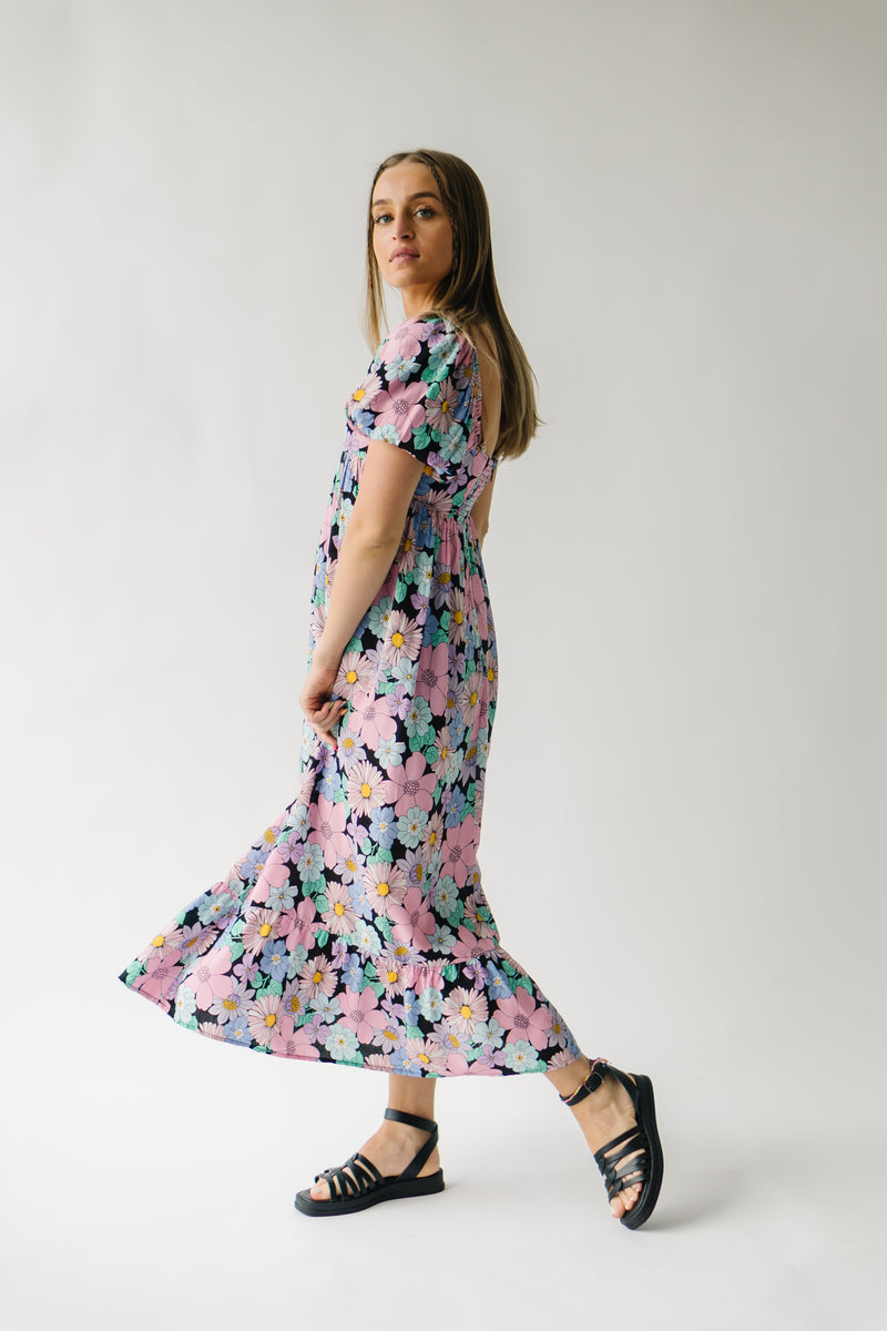 The Acosta Floral Midi Dress in Multi
