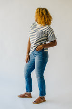 The Harrisburg Pocket Detail Tee in Denim Stripe