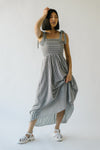 The Alisa Tie Detail Tank Dress in Black