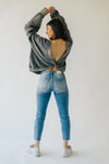 The Griffith Reversible Pullover in Charcoal