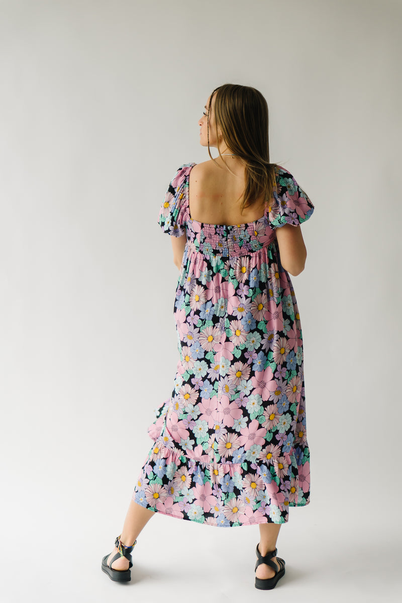 The Acosta Floral Midi Dress in Multi