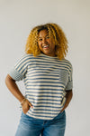 The Harrisburg Pocket Detail Tee in Denim Stripe